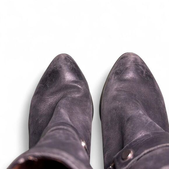 Jeffrey Campbell Leather Western Festival Moto Musk-Harness Ankle Boots 8 - Picture 5 of 8